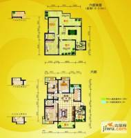 日月湖国际生态城0室2厅2卫122㎡户型图