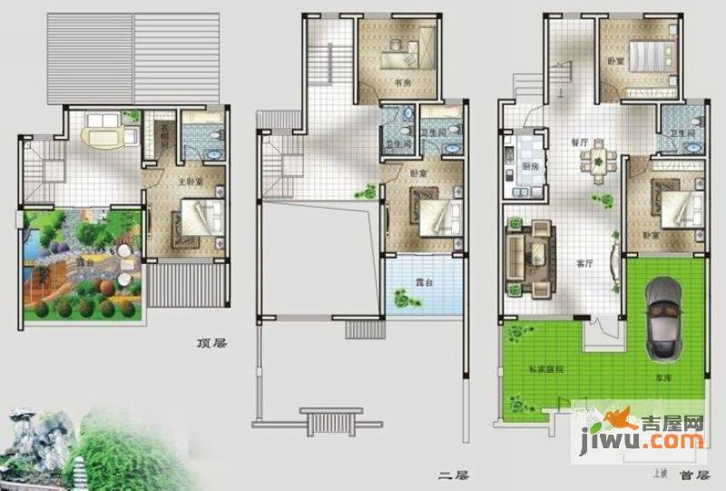 桂林留园5室2厅4卫222㎡户型图