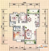 耀辉美好家园3室2厅2卫128㎡户型图