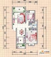 耀辉美好家园2室2厅1卫91.3㎡户型图