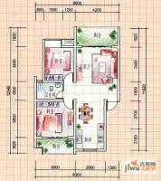 耀辉美好家园2室2厅1卫85.7㎡户型图