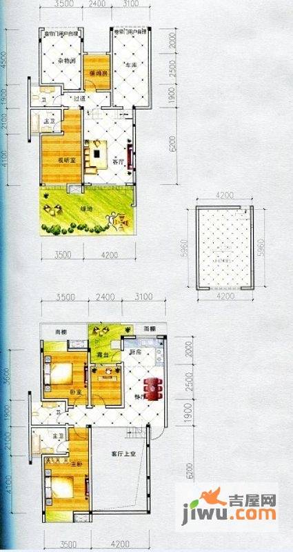 广汇湖光山色5室2厅3卫144㎡户型图