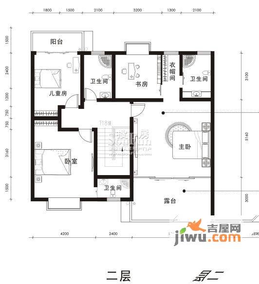 水印帝景4室2厅2卫230㎡户型图