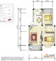 盛祥现代城2室2厅1卫92.5㎡户型图