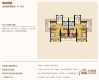 中国铁建国际城瑞园1室1厅1卫84.8㎡户型图
