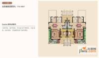 中国铁建国际城瑞园1室2厅1卫118.5㎡户型图