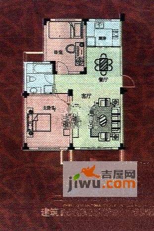 长安萨尔斯堡2室2厅1卫80.9㎡户型图