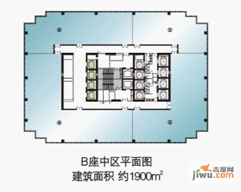 东怡金融广场普通住宅900㎡户型图