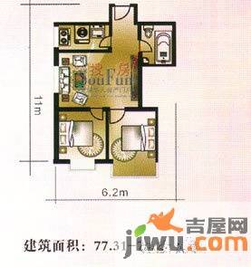 亚太嘉园2室1厅1卫79.2㎡户型图