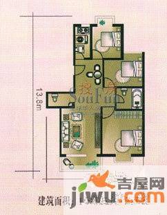 亚太嘉园3室2厅2卫118.9㎡户型图