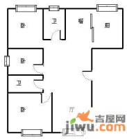 鸿运润园CⅢ3室2厅1卫156㎡户型图