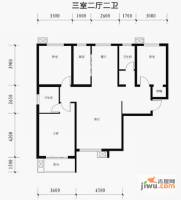 锦城3室2厅2卫139.4㎡户型图