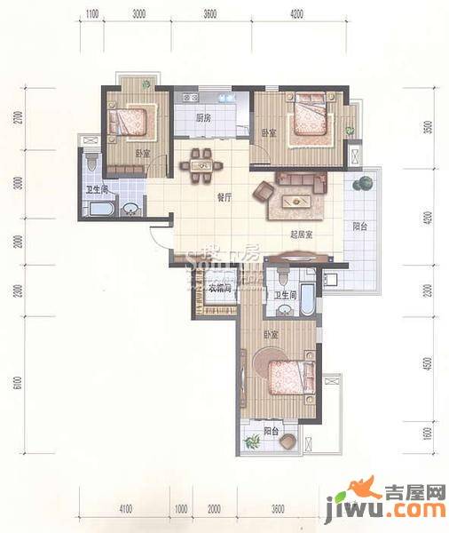 公园首府普通住宅355㎡户型图