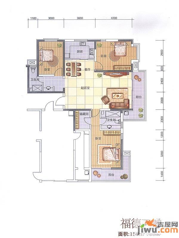 公园首府普通住宅355㎡户型图