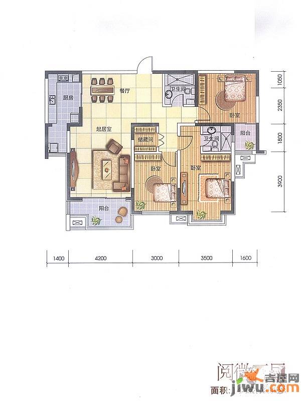 公园首府普通住宅355㎡户型图