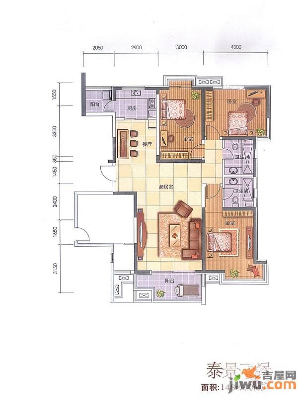 公园首府普通住宅355㎡户型图