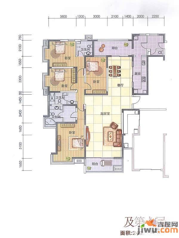 公园首府普通住宅355㎡户型图