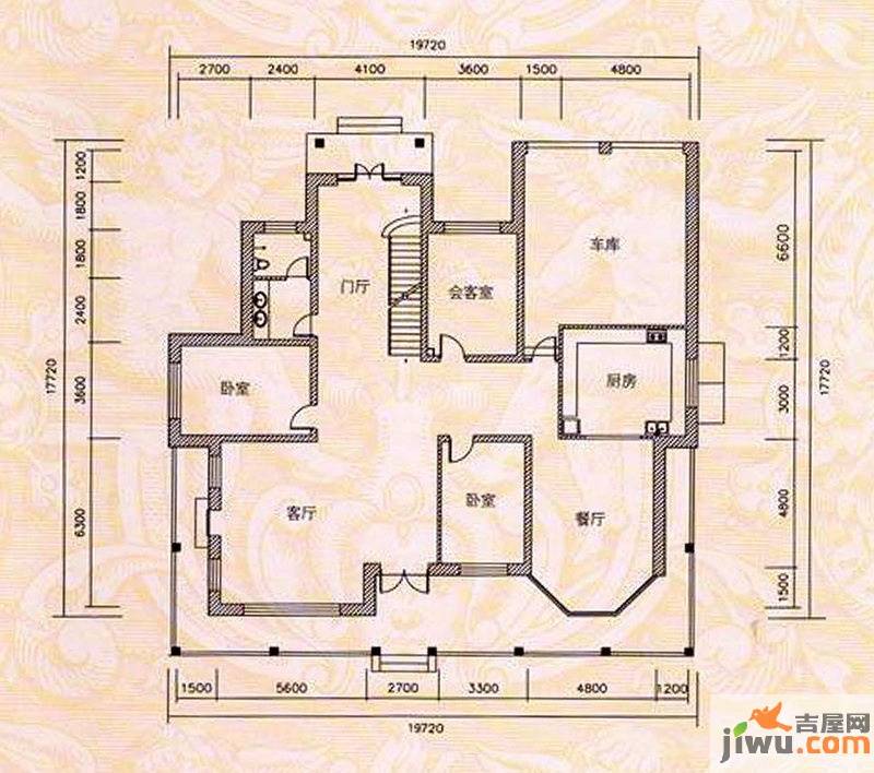 天下财富湾7室2厅1卫341㎡户型图