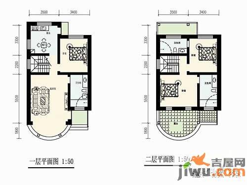 林屿森林别墅3室2厅3卫160㎡户型图