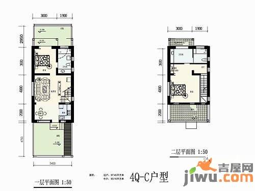 林屿森林别墅2室2厅2卫110㎡户型图