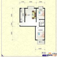 芝兰明仕二期2室1厅1卫96.9㎡户型图