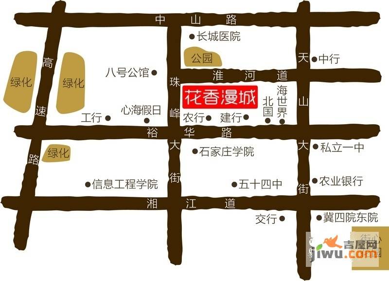 花香漫城中心商务公寓位置交通图图片