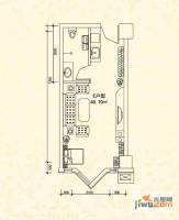 英立大厦1室1厅1卫40.7㎡户型图