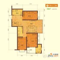 橙悦城3室2厅2卫115㎡户型图