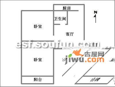 东湖湾2室0厅0卫户型图