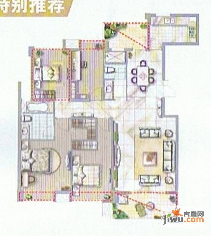 新华阳光优家3室2厅2卫135.3㎡户型图