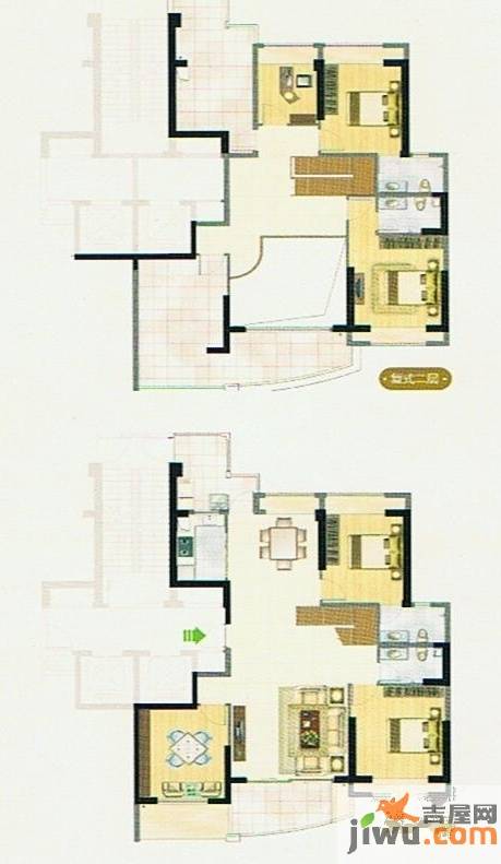 学府上城6室2厅4卫230㎡户型图