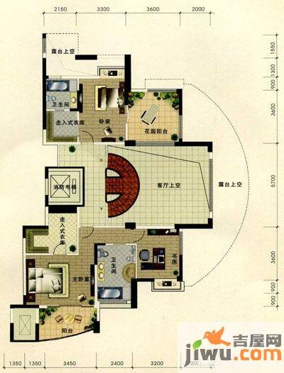 金色水岸7室2厅4卫328㎡户型图