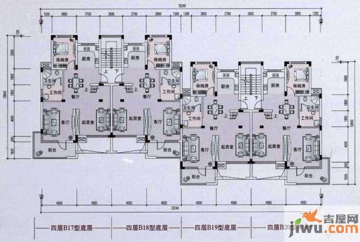 大地香樟园6室4厅4卫219.9㎡户型图