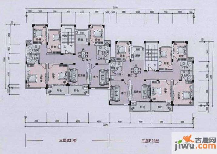 大地香樟园5室3厅3卫178.5㎡户型图