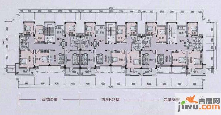 大地香樟园5室3厅3卫178.5㎡户型图