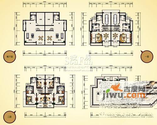 稽山一品5室2厅3卫320.1㎡户型图