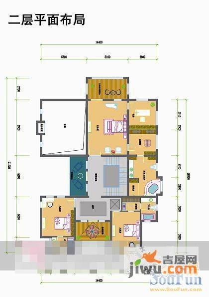 水越名都4室1厅2卫户型图