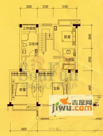 镜湖时代5室2厅3卫186㎡户型图