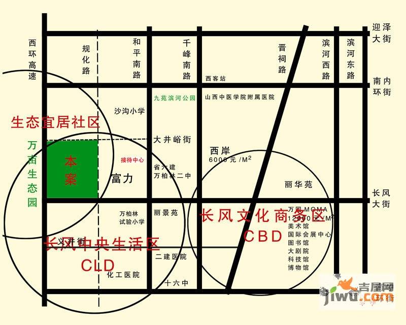 QQ新城位置交通图