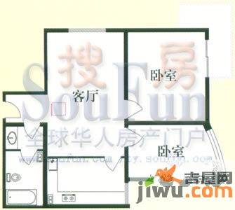 蓝水假日1室1厅1卫户型图