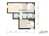 汇通丽城2室1厅1卫74.6㎡户型图