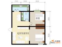 汇通丽城2室2厅1卫84.9㎡户型图