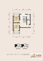 朝阳佳园2室2厅1卫90.1㎡户型图