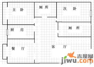 五龙湾山水庭院2室2厅2卫101㎡户型图