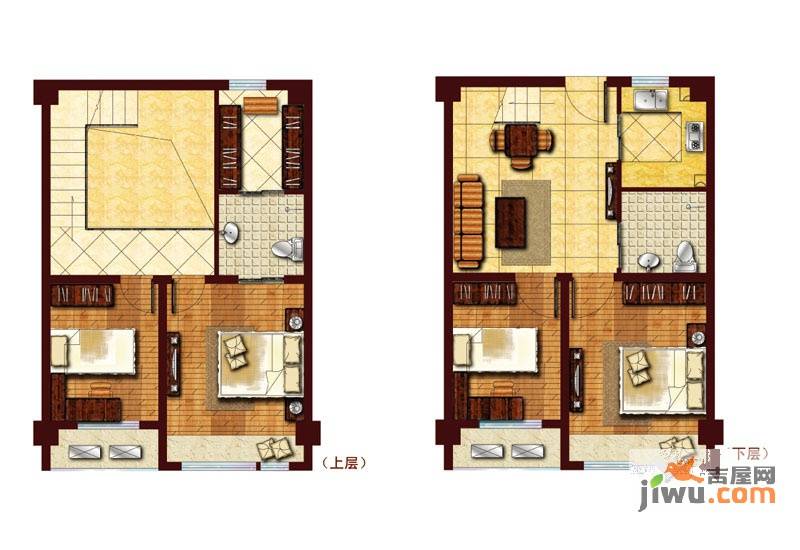 龙商天骄4室2厅2卫68.6㎡户型图