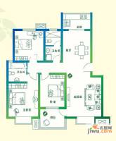 万豪绿城3室2厅2卫120㎡户型图