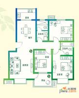 万豪绿城3室2厅2卫124㎡户型图