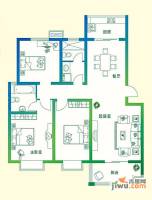 万豪绿城3室2厅2卫124㎡户型图