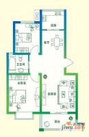 万豪绿城2室2厅1卫88㎡户型图