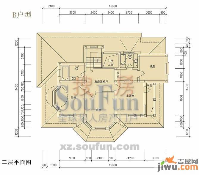 太阳花园2室2厅1卫户型图